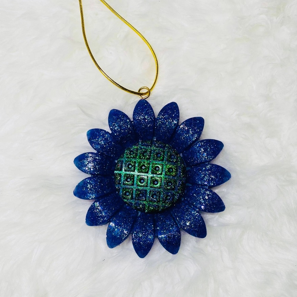 Blue Daisy Flower Car Freshie